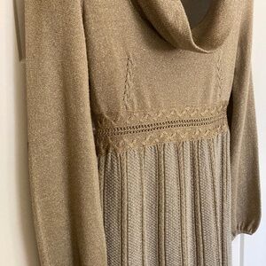 RED Valentino gold knit dress
